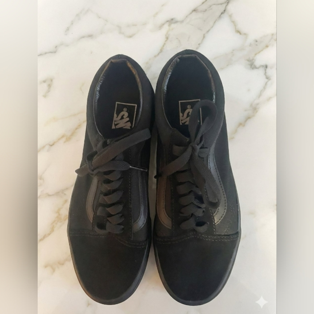 Vans Women's All-Black Platform Sneakers - Picture 2 of 4
